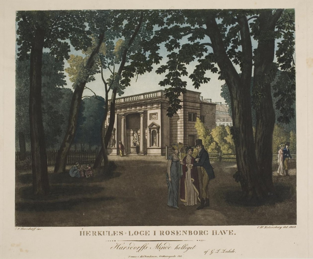 Die Herkules-Lodge im Rosenborg-Garten von Gerhard Ludvig Lahde