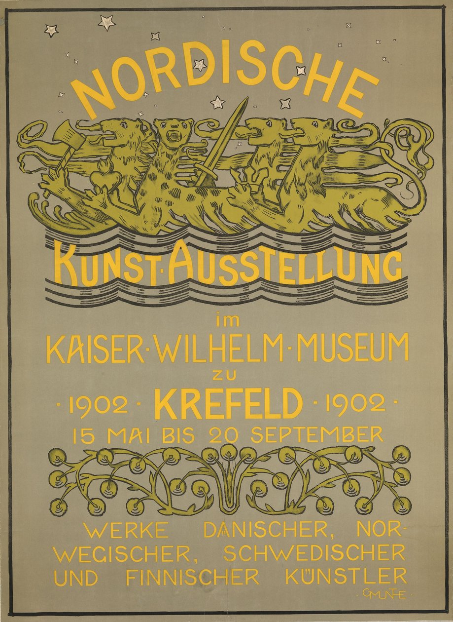 Nordische Kunstausstellung im Kaiser Wilhelm Museum 1902 von Gerhard Munthe