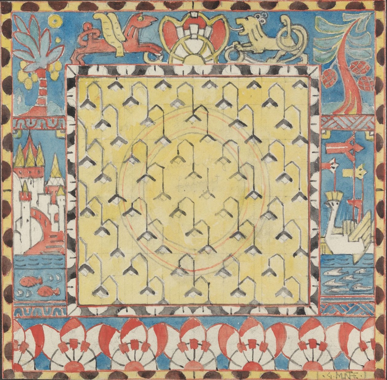 Østerlandsk Teppichmuster von Gerhard Munthe