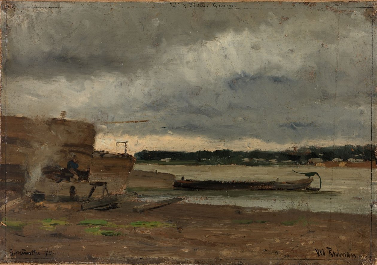 Blick auf den Rhein bei Düsseldorf von Gerhard Munthe