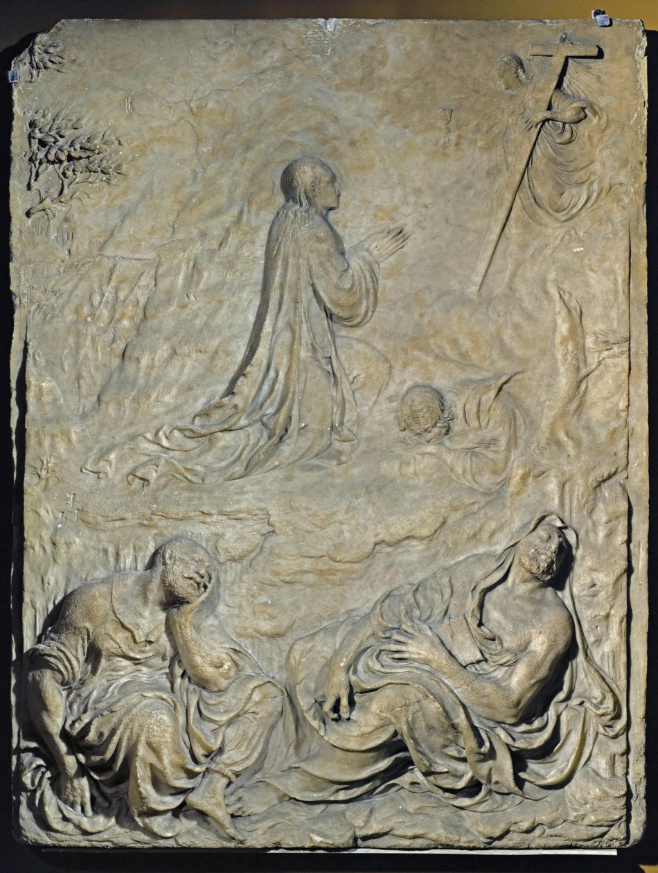 Christus in Gethsemane, Dekoration für ein Tabernakel von Germain (attr to) Pilon