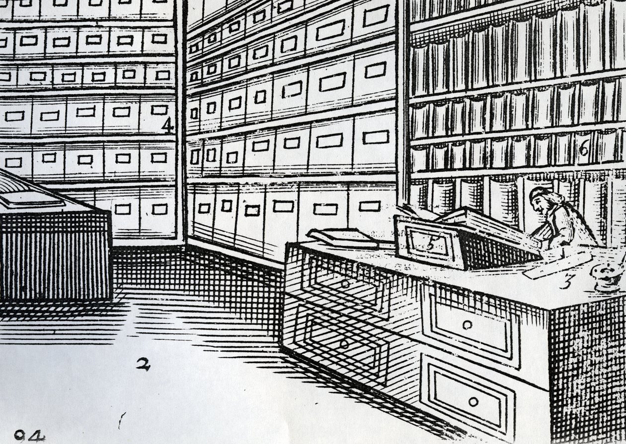 Buchhandlung, Illustration aus 