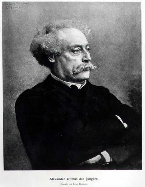 Porträt von Alexander Dumas fils (1824-95), 1886 von German School