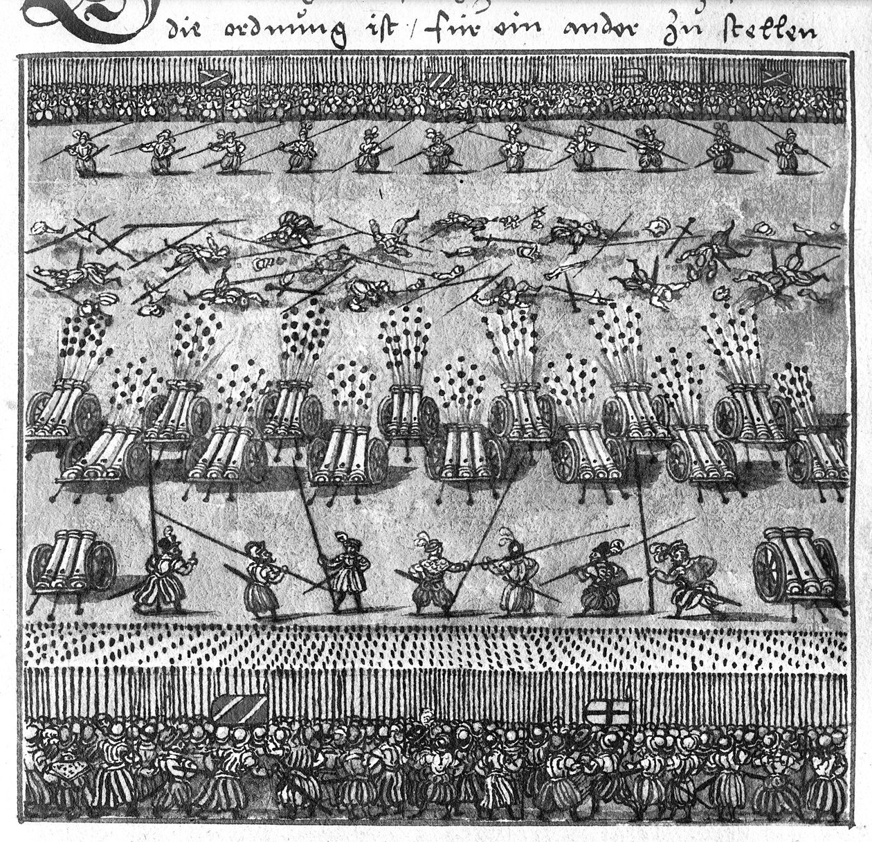 Taktischer Einsatz von Artillerie: Direktes Feuern, Illustration aus 
