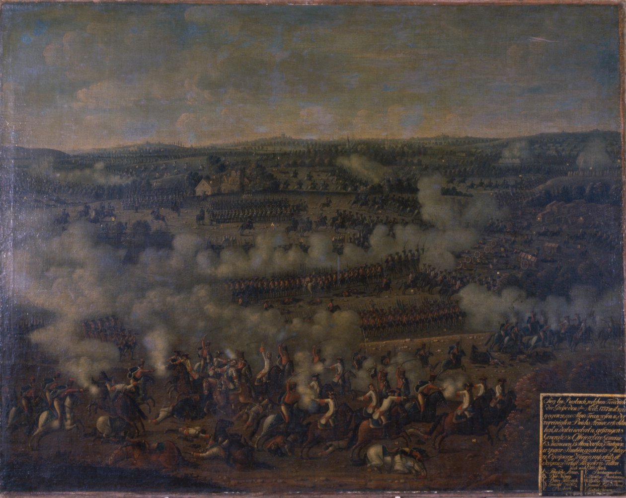 Die Schlacht von Rossbach, 1757 von German School