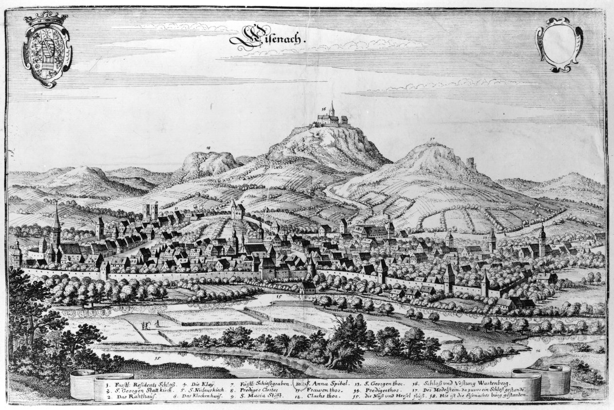 Ansicht von Eisenach von German School