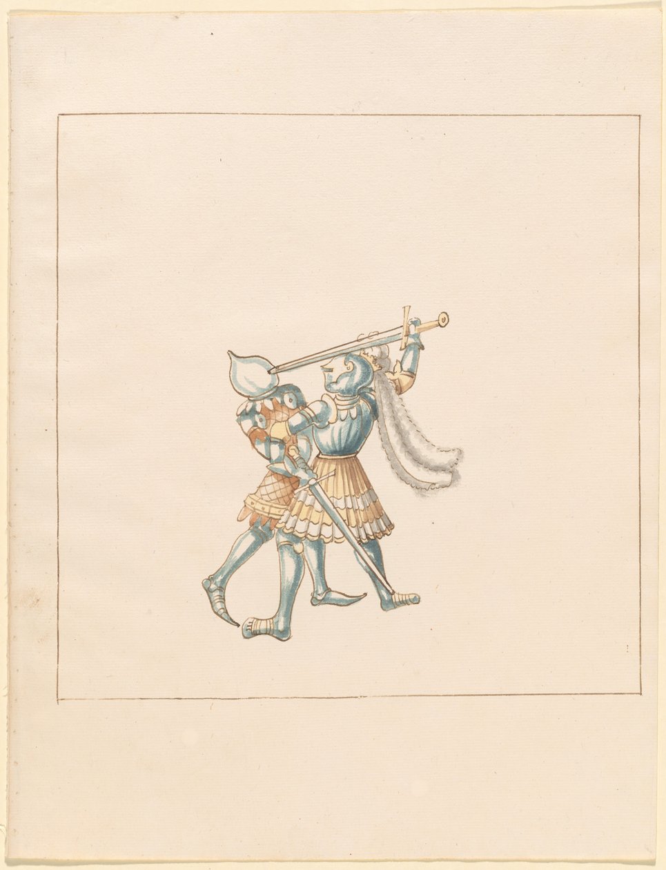 Freydal, Das Buch der Turniere und Turniere von Kaiser Maximilian I.: Kämpfe zu Fuß (Turniere)(Band III): Tafel 160 von German 16th Century