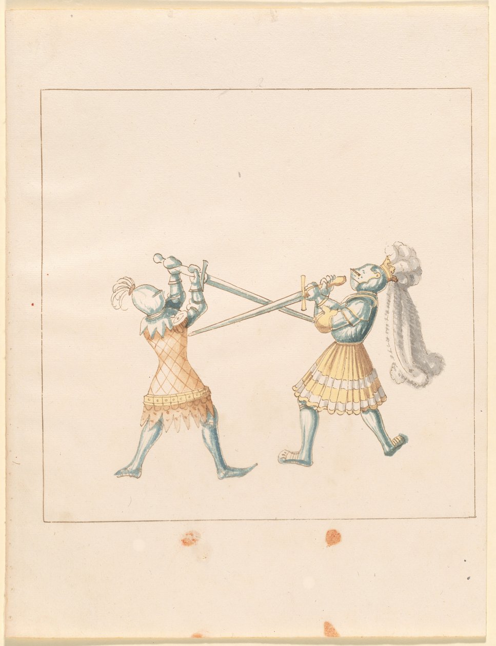 Freydal, Das Buch der Turniere und Turniere von Kaiser Maximilian I.: Kämpfe zu Fuß (Turniere)(Band III): Tafel 159 von German 16th Century