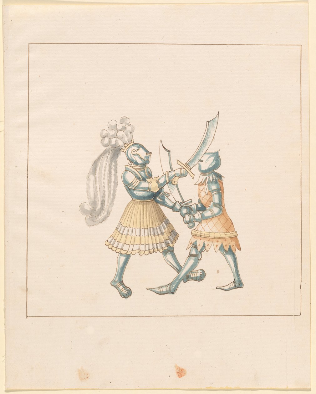 Freydal, Das Buch der Turniere und Turniere von Kaiser Maximilian I.: Kämpfe zu Fuß (Turniere)(Band III): Tafel 153 von German 16th Century