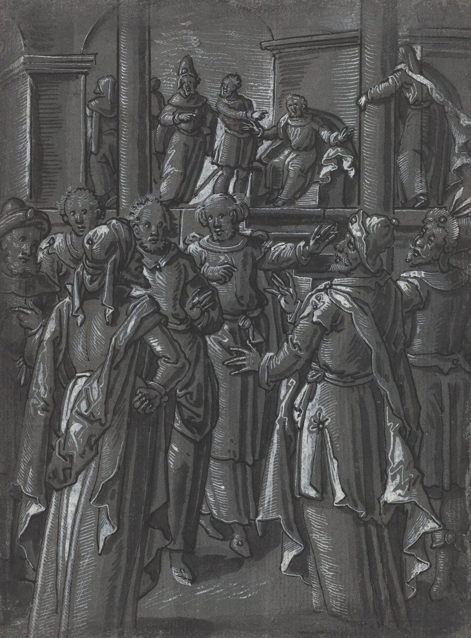 Der Hohepriester vor Pilatus [verso] von German 16th Century