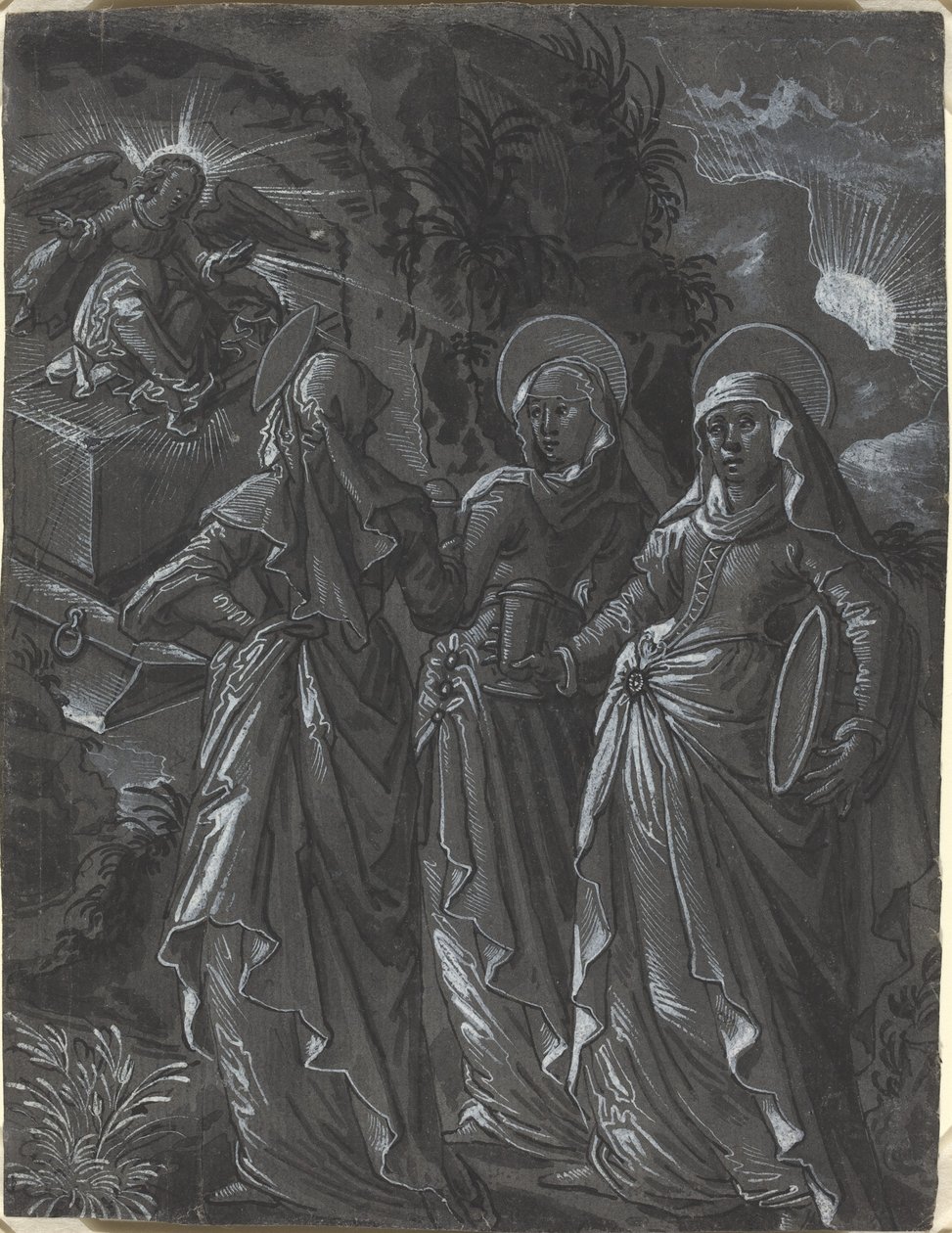 Die drei Frauen am Grab (recto) von German 16th Century