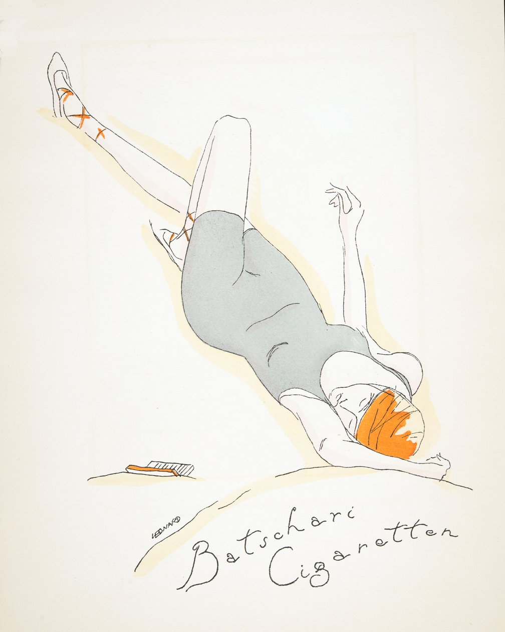 Anzeige für "Batschari Zigaretten", aus Styl, veröffentlicht 1922 von German School