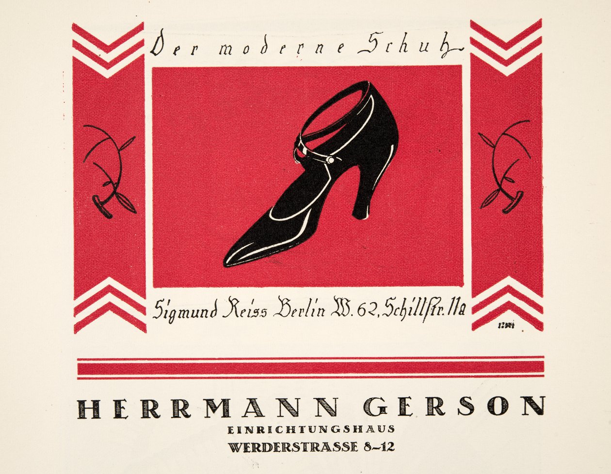 Werbung für Herrmann Gerson Schuhe, aus Styl, veröffentlicht 1922 von German School