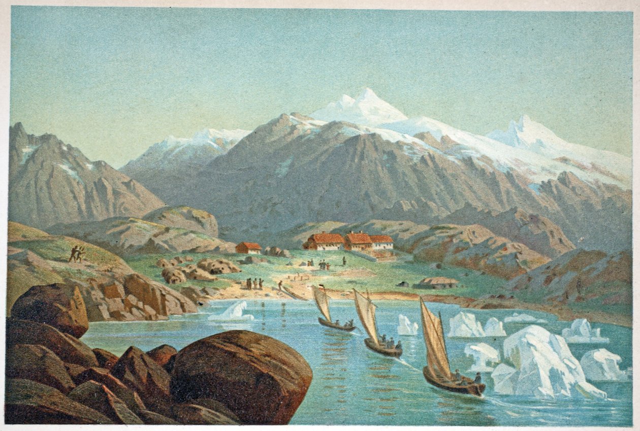 Ankunft der Boote in Friedrichstal, London, 1874 von German School