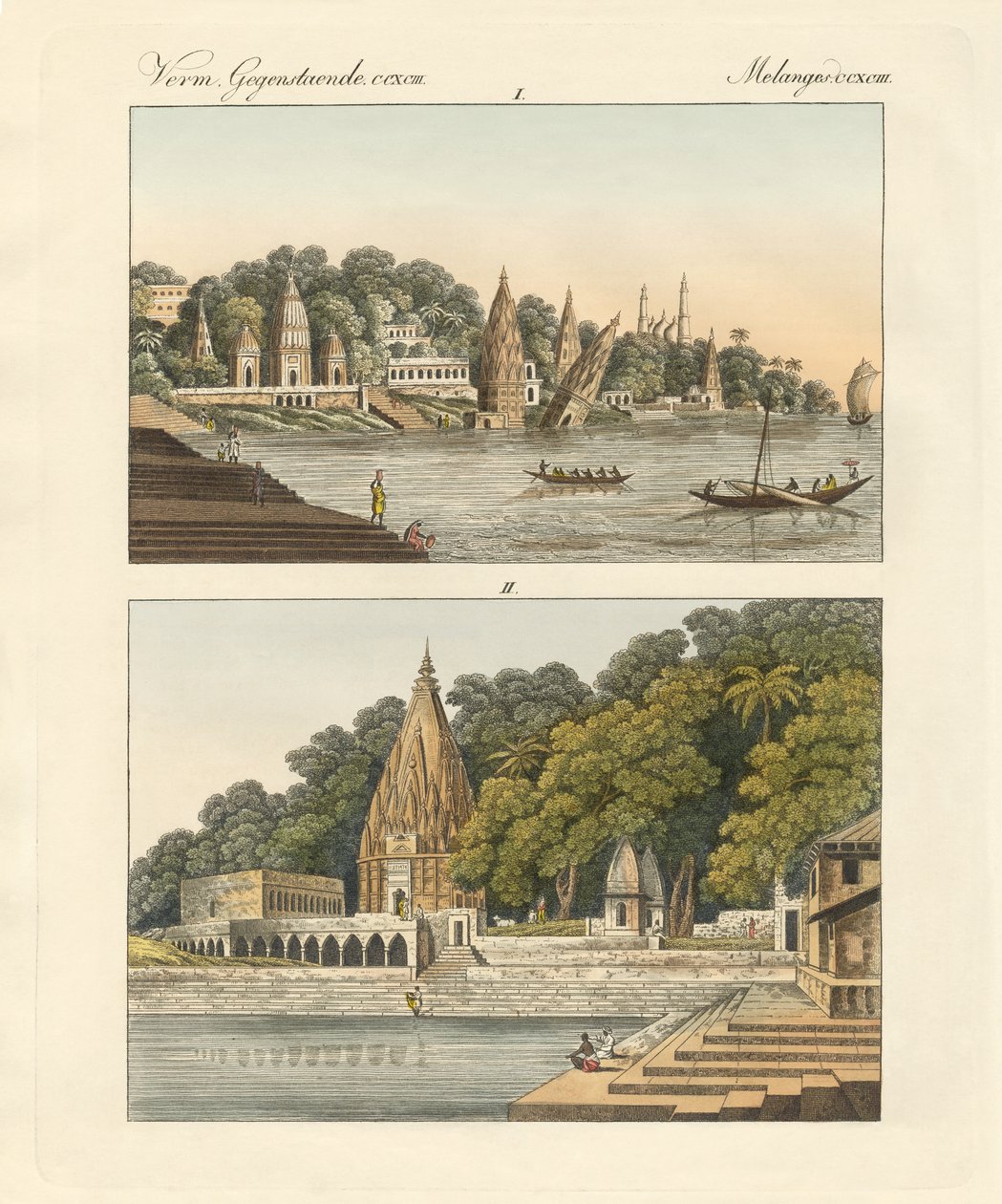 Benares und seine Pagoden von German School