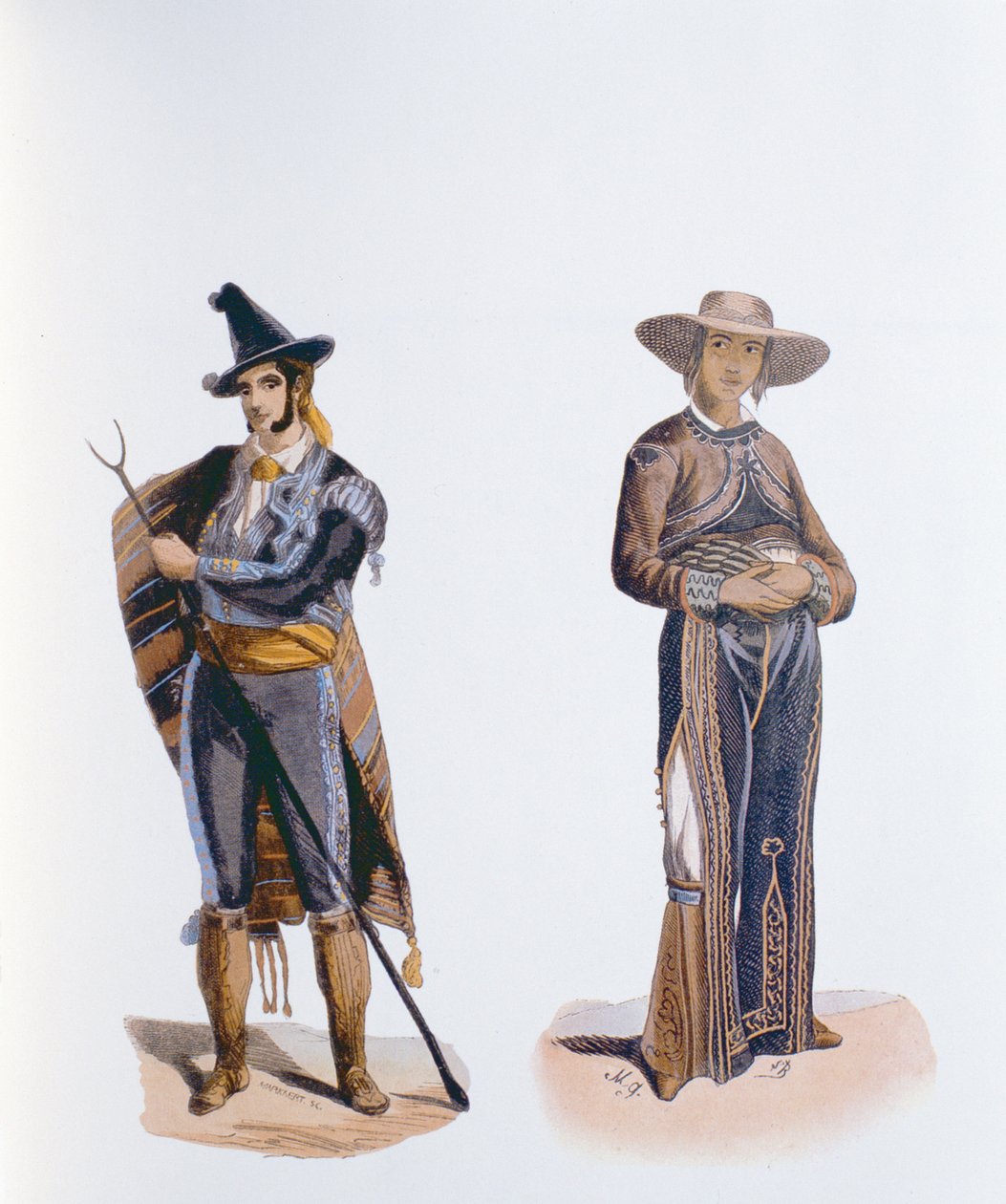 Kostüme der Einwohner von Mexiko und Vera Cruz von German School