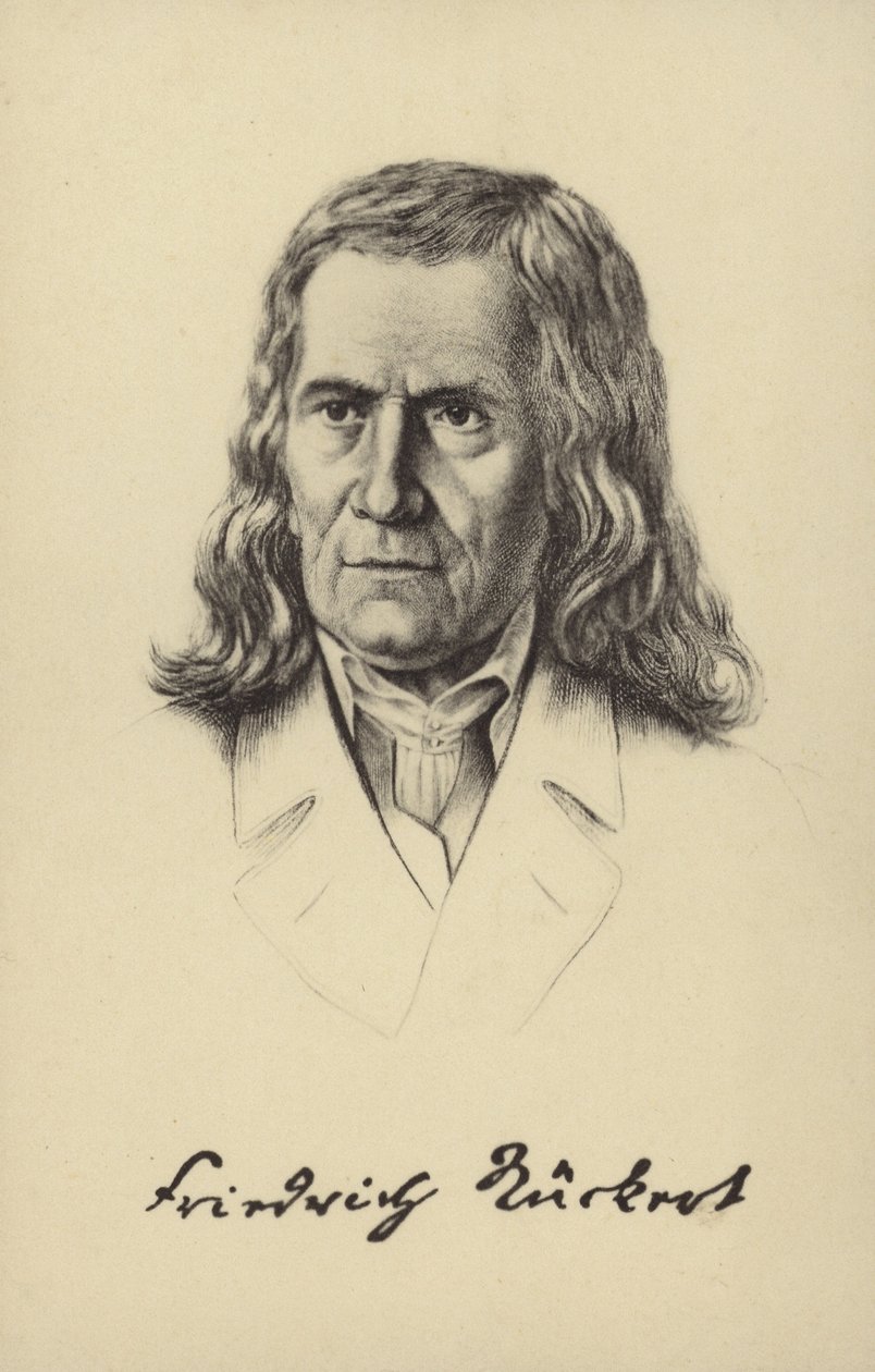 Friedrich Rückert (1788-1866), deutscher Dichter, Übersetzer und Professor für orientalische Sprachen von German School
