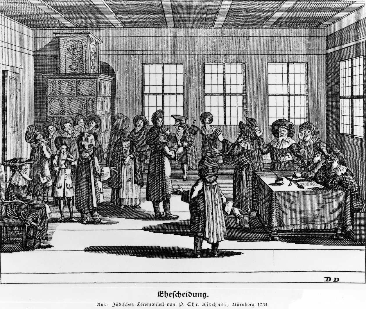 Illustration aus dem Jüdischen Zeremonial, oder Beschreibung dererjenigen Gebräuche von Paul Christian Kirchner, 1724 von German School