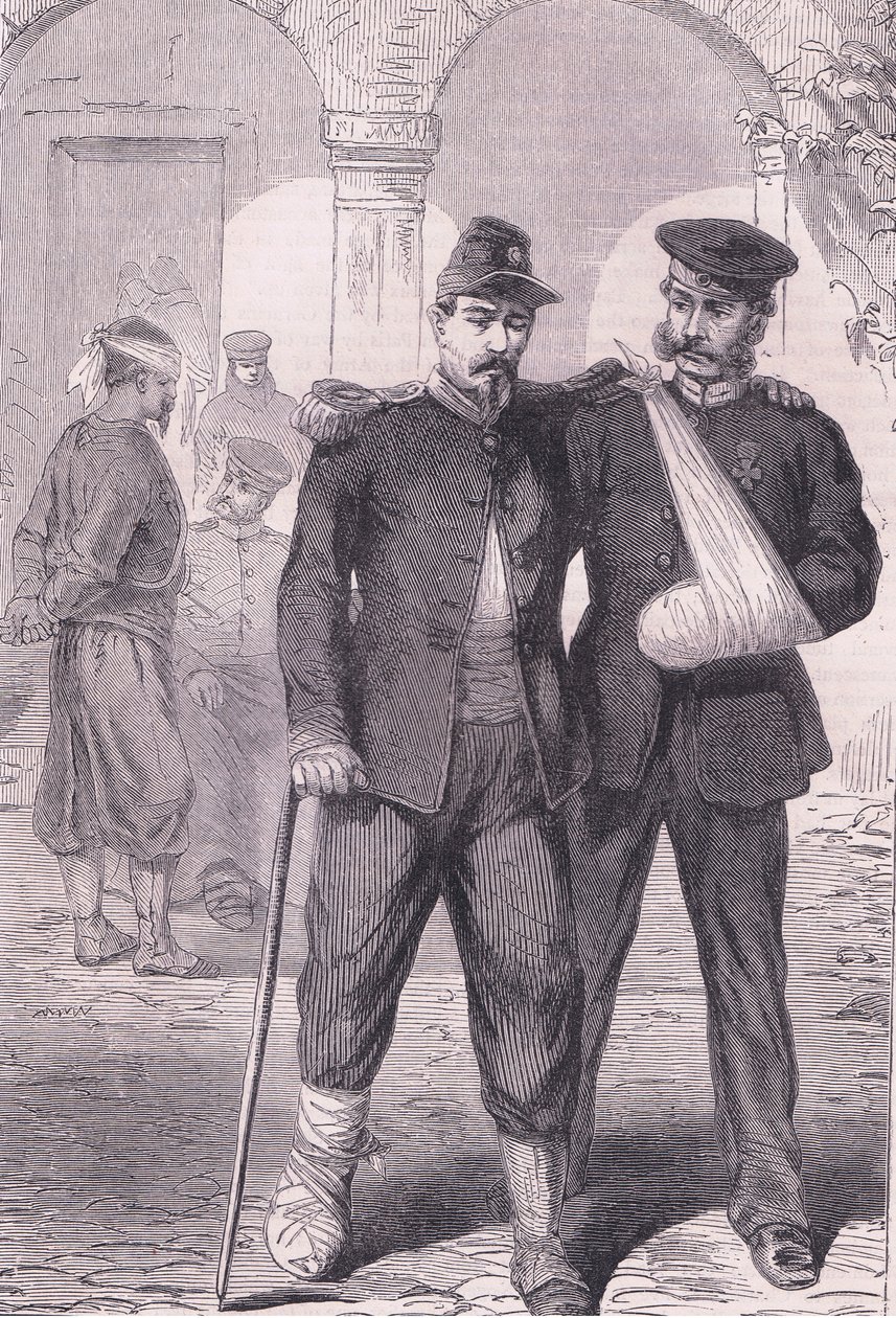 Im Krankenhaus, Cassells Geschichte des Krieges zwischen Frankreich und Deutschland, veröffentlicht von Cassell and Company Limited, ca. 1890 (Lithografie) von German School