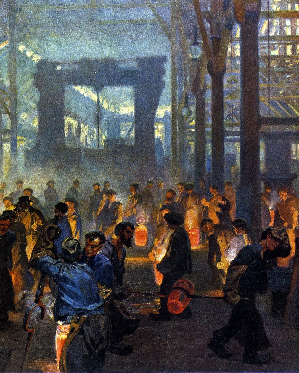 Innenansicht einer Metallurgie-Fabrik im Jahr 1908. Nach Jugend von German School
