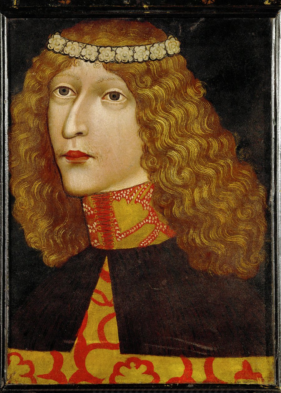 Ladislaus Postumus, König von Ungarn und Böhmen, geboren 1440, vier Monate nach dem Tod seines Vaters König Albrecht II. von German School