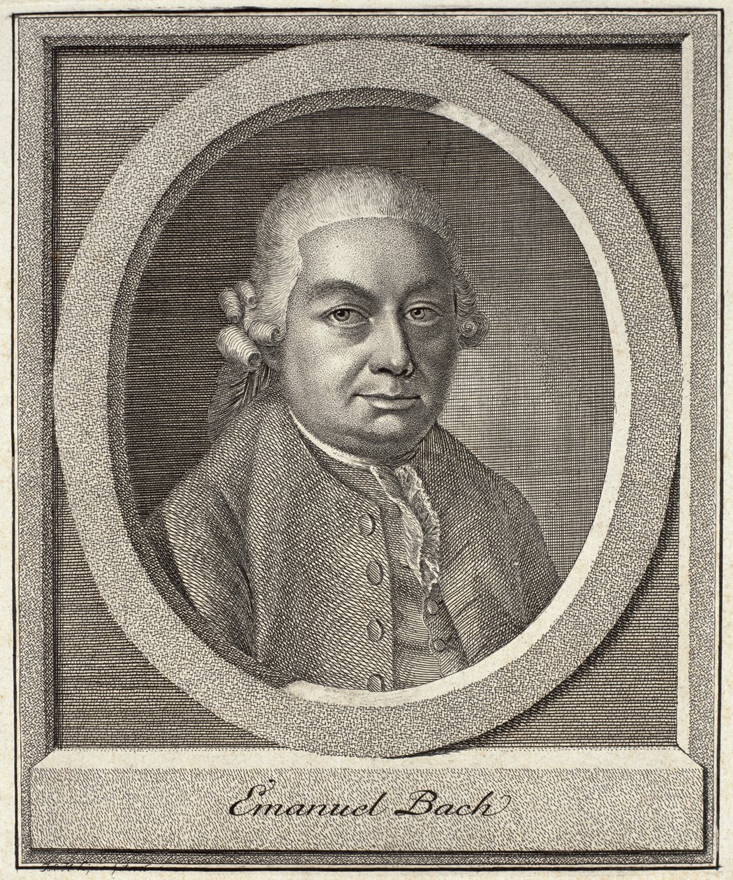 Porträt von Carl Philipp Emanuel Bach (1714-88) von German School