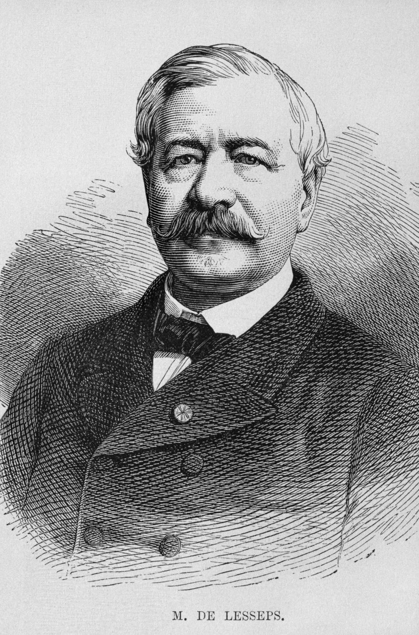 Porträt von Ferdinand Marie de Lesseps (1805-94), aus L
