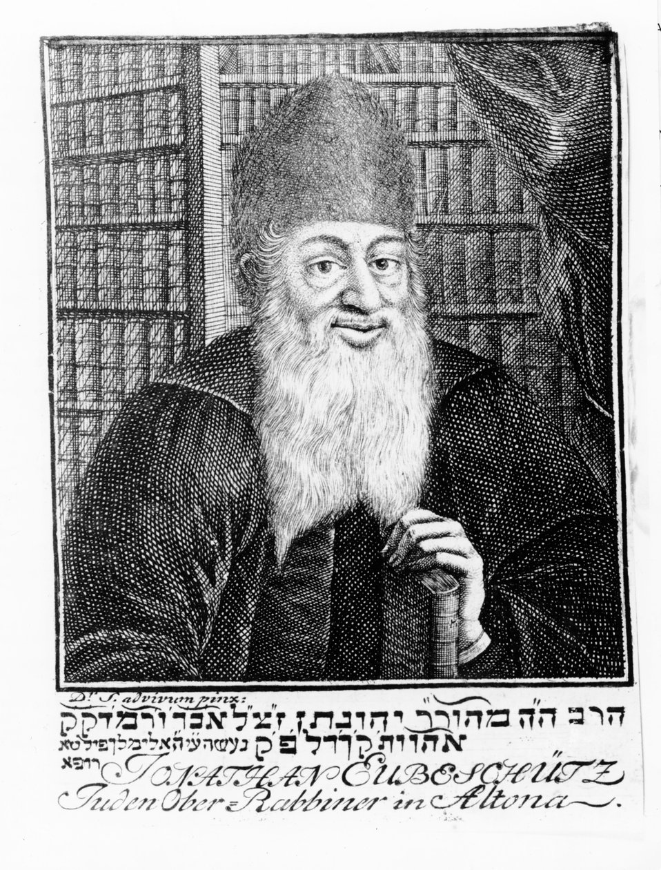 Porträt von Jonathan Eubeschutz, Oberrabbiner in Altona von German School