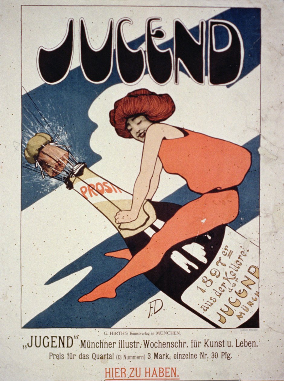 Plakat für Jugend, illustriertes Wochenmagazin für Kunst und Leben, München, 1897 von German School