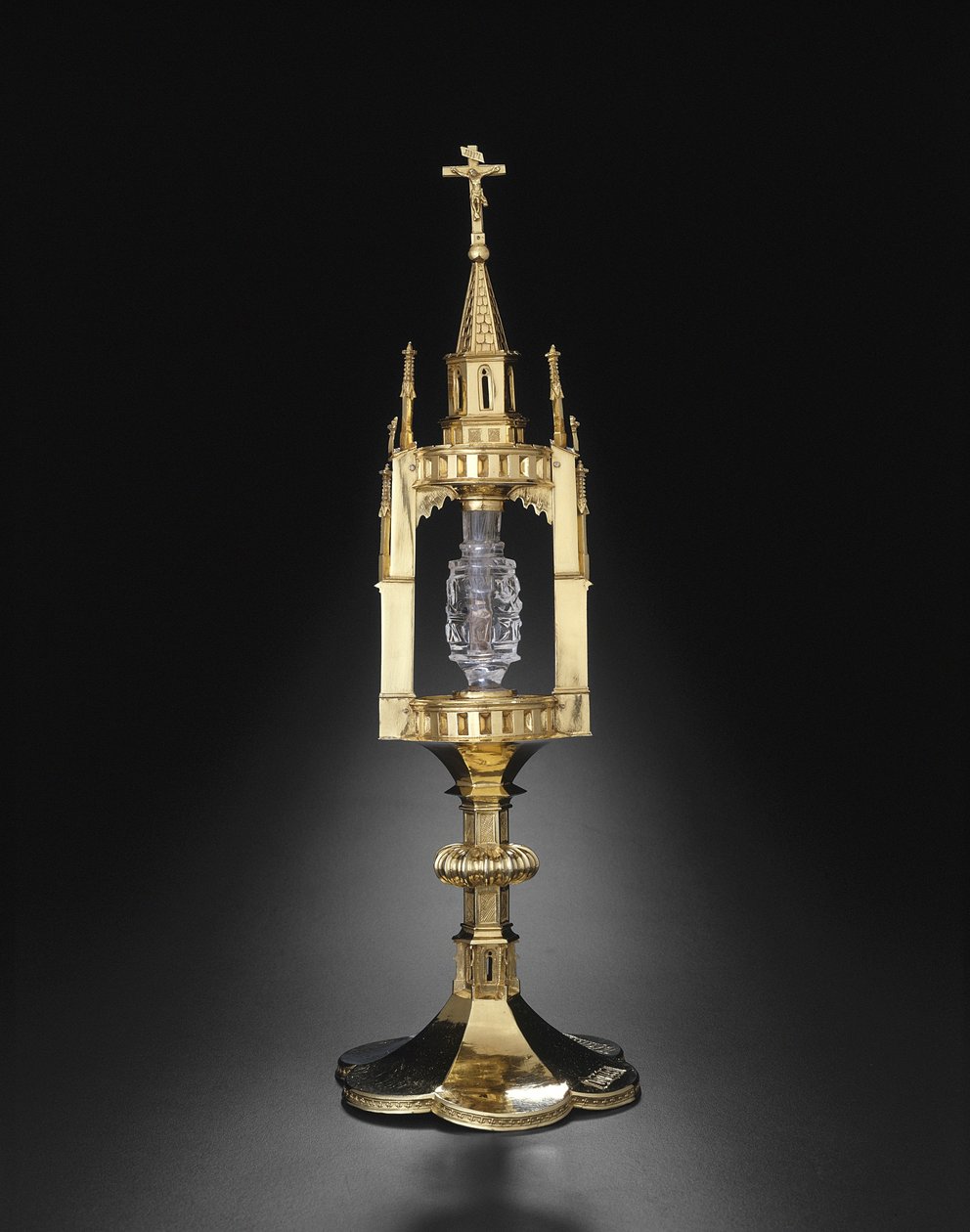 Reliquiar mit Zahn von Johannes dem Täufer, Metallarbeit: 1375-1400 von German School