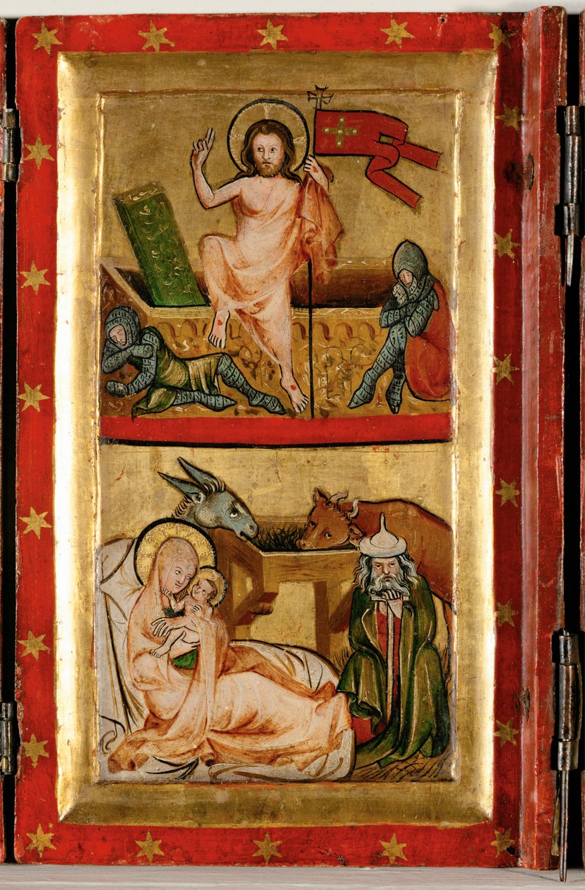 Auferstehung und schlafende Wächter (oben) von German School