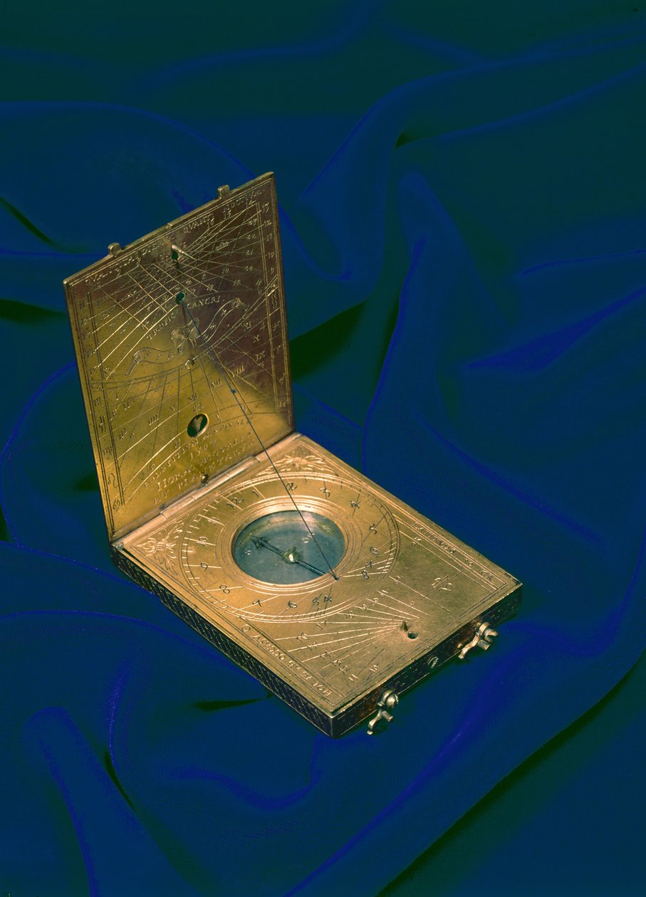 Tablett-Sonnenuhr, 1592 von German School