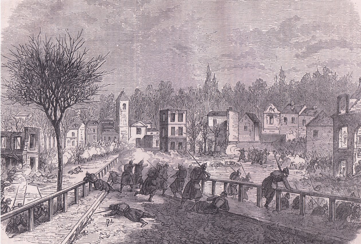 Einnahme von Brie-sur-Marne, 30. November, Cassells Geschichte des Krieges zwischen Frankreich und Deutschland, veröffentlicht von Cassell and Company Limited, ca. 1890 von German School