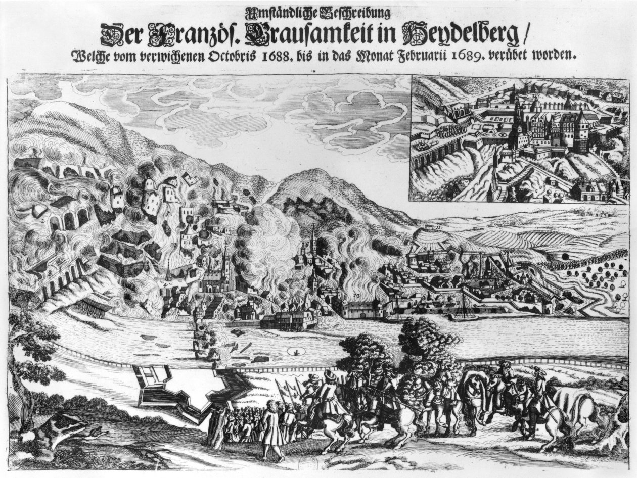 Die Einnahme und Zerstörung von Heidelberg durch die Franzosen im Februar 1689 von German School