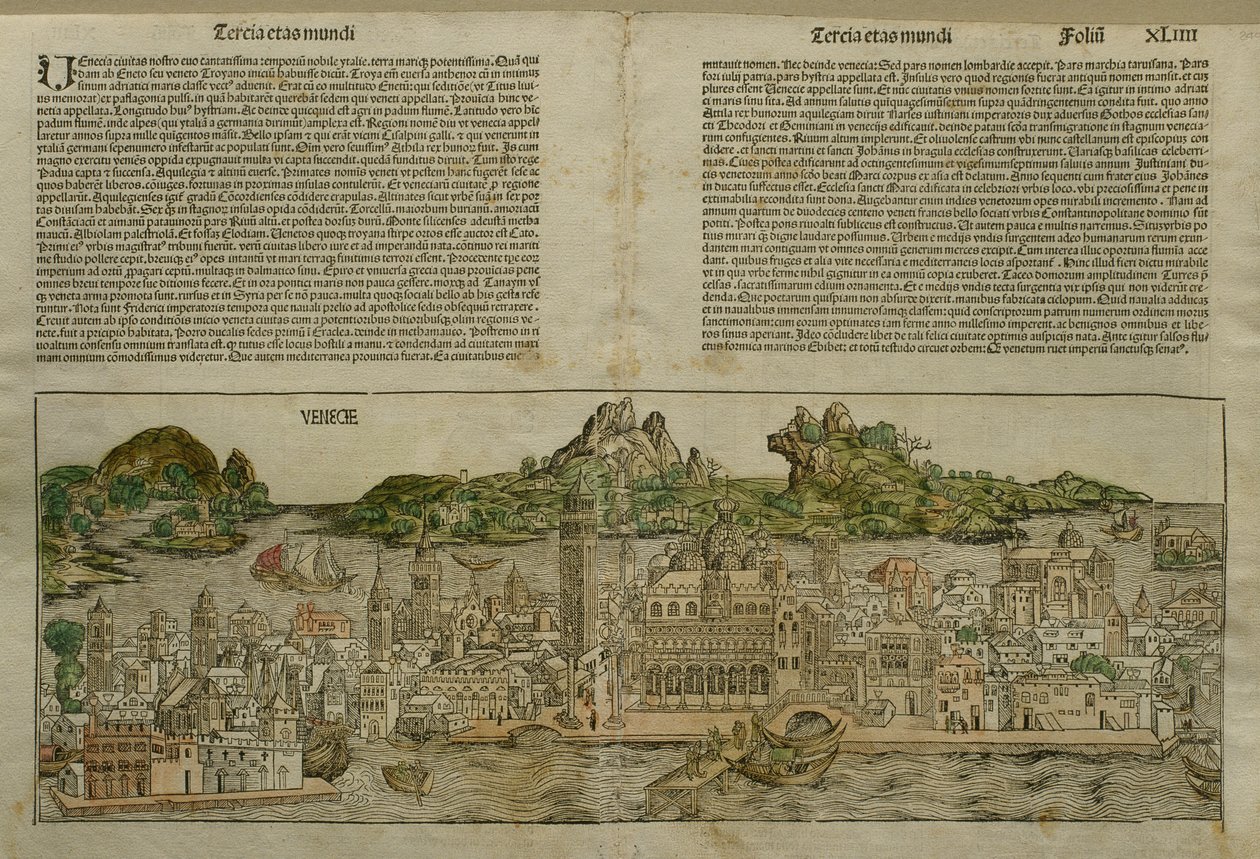 Ansicht von Venedig, Illustration aus dem Liber Chronicarum von Hartmann Schedel, veröffentlicht in Nürnberg, 1493 von German School