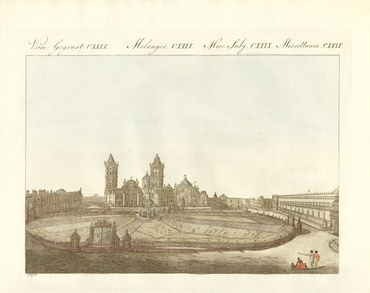 Ansicht der Grand Plaza von Mexiko-Stadt in Amerika von German School