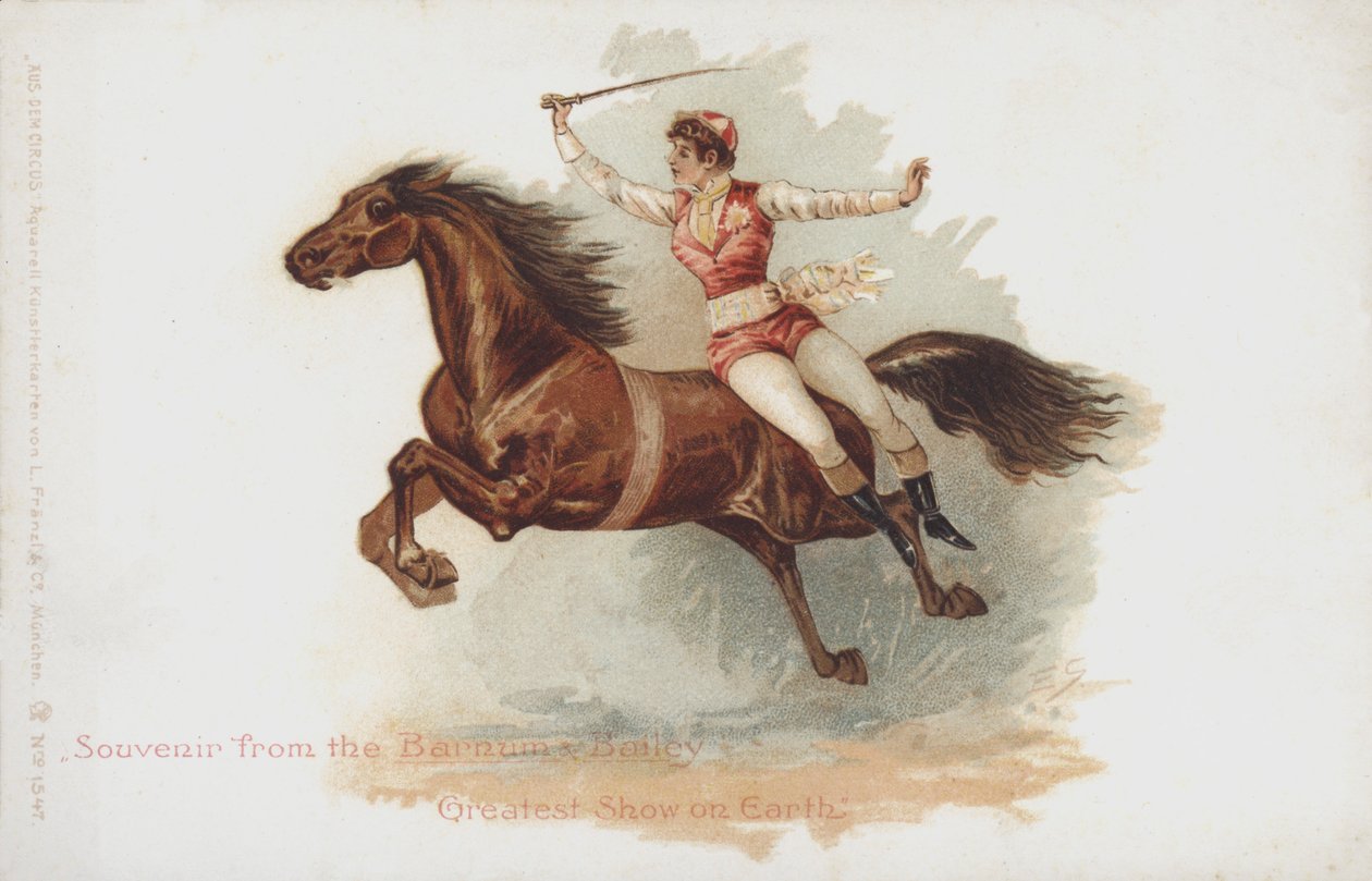 Reiterin des Barnum und Bailey Zirkus von German School