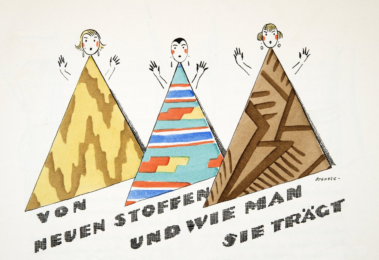 von neuen Stoffen und wie man sie trägt, aus Styl, veröffentlicht 1922 von German School