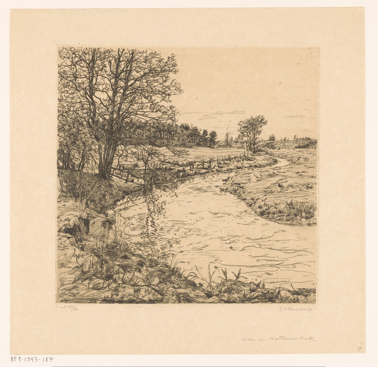 An der Hattemerbeek von Gerrit Haverkamp (signed by artist)