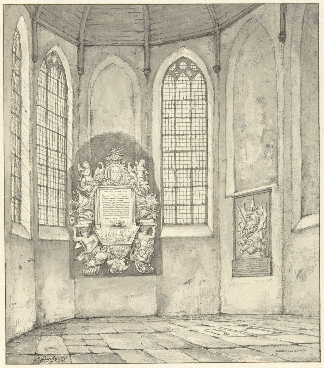 Grab von Anthony Pieterson in der Kirche zu Monster von Gerrit Lamberts
