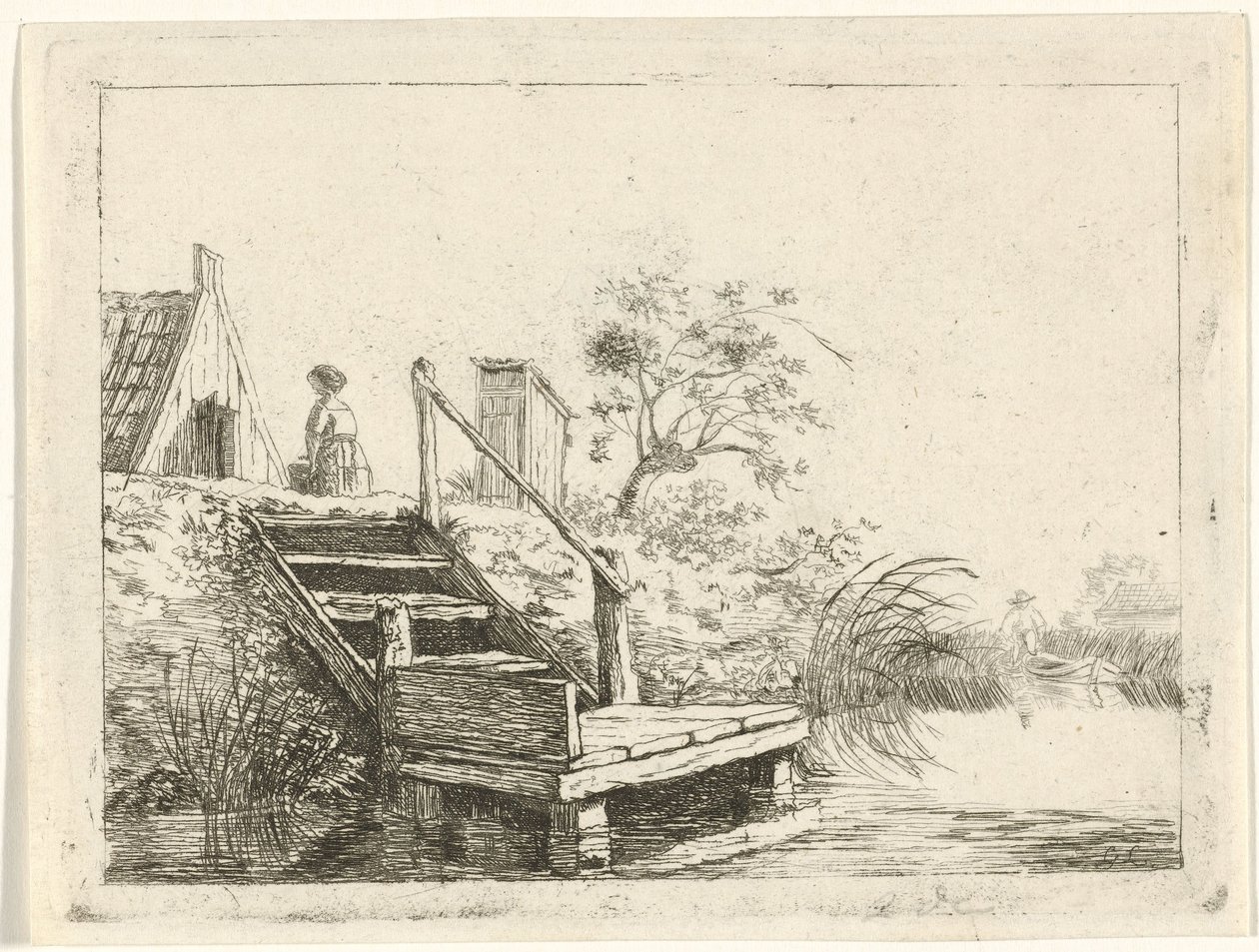 Treppe am Wasser von Gerrit Lamberts