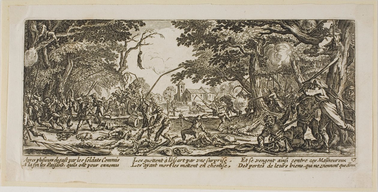 Die Bauern rächen sich, Platte siebzehn aus Die großen Leiden des Krieges von Gerrit Lucasz van Schagen