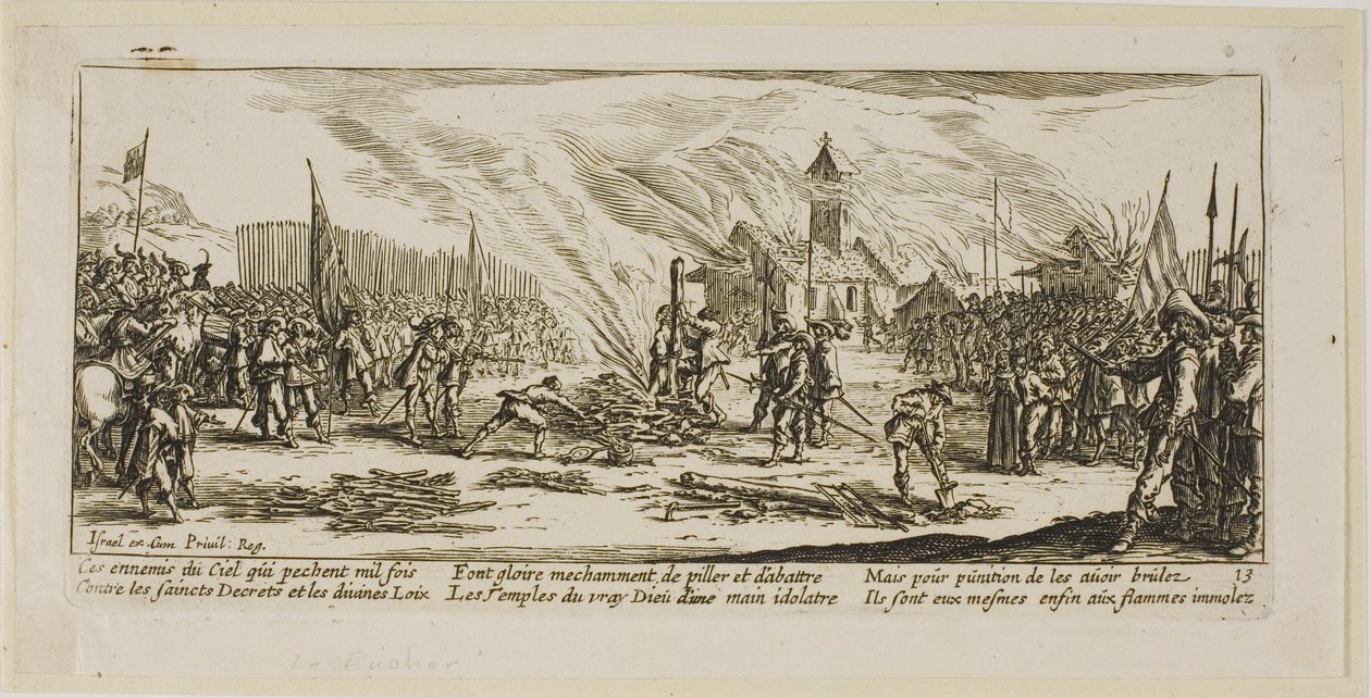 Der Pfahl, Platte dreizehn aus Die großen Leiden des Krieges von Gerrit Lucasz van Schagen