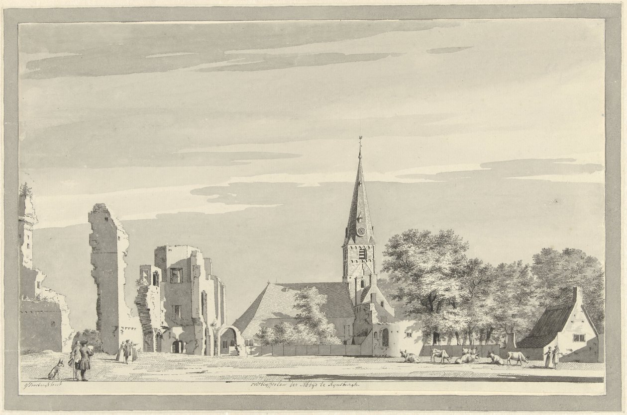 Die Ruine der Abtei von Rijnsburg von Gerrit Toorenburgh