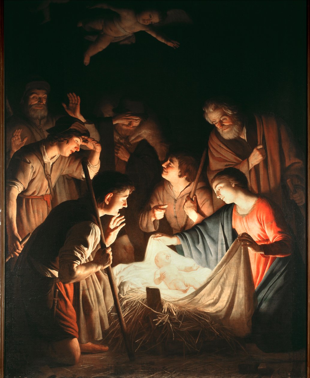 Die Anbetung der Hirten von Gerrit van Honthorst
