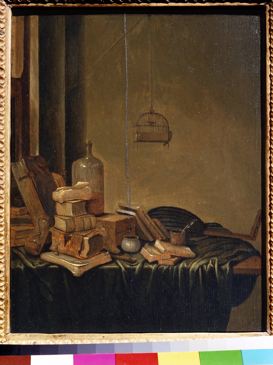 Stillleben mit Büchern von Gerrit van Vucht