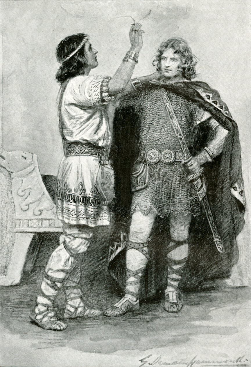 Hereward und Sigtrygt von Gertrude E. Demain (after) Hammond