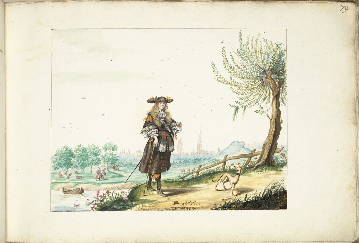 Moses ter Borch auf dem Land außerhalb von Zwolle von Gesina ter Borch (signed by artist)