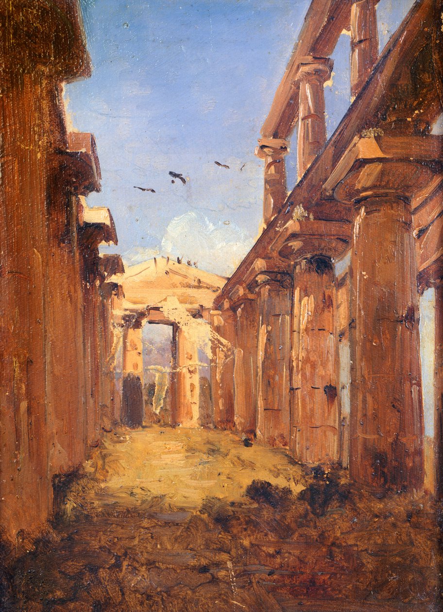 Die Basilika von Paestum, 1845-1848 von Giacinto Gigante