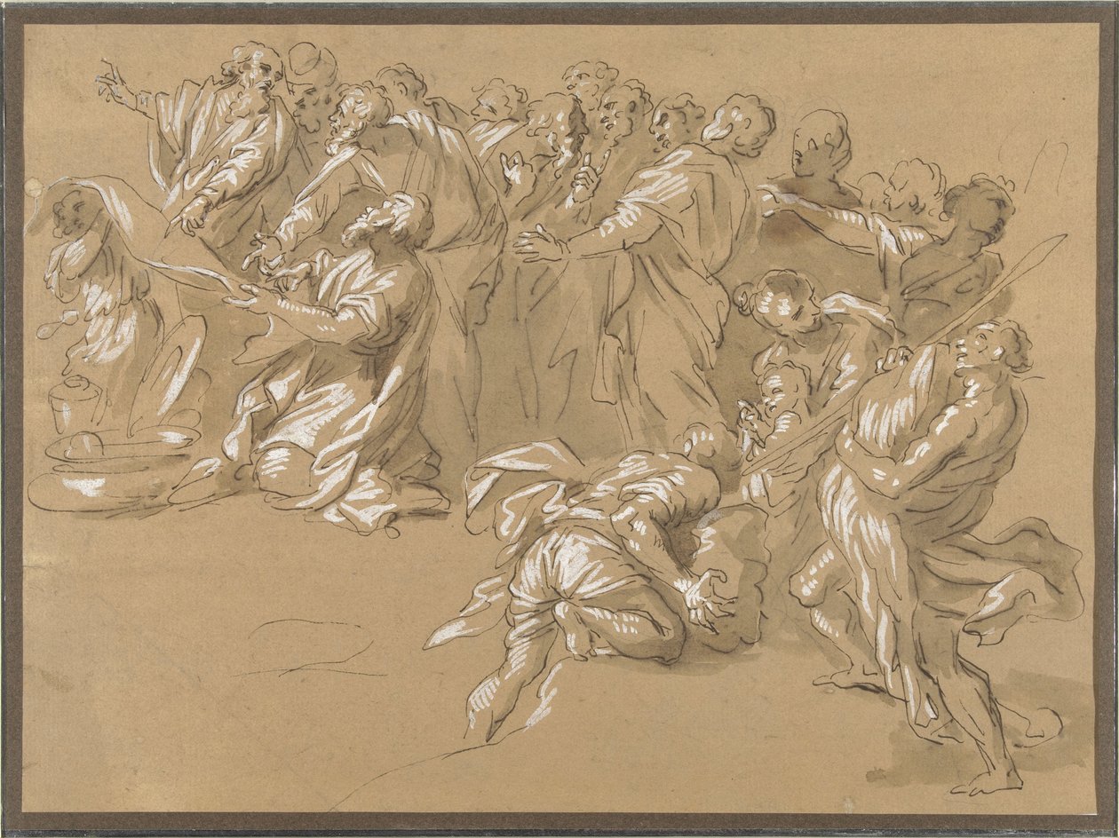 Das Finden des Bechers im Sack von Benjamin (?) von Giacinto Gimignani